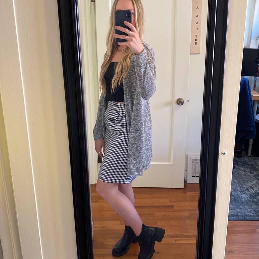 Light gray cardigan